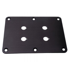 Płytka aluminiowa szczotkowana anodowana (do terminali głośnikowych) 140 x 100 mm